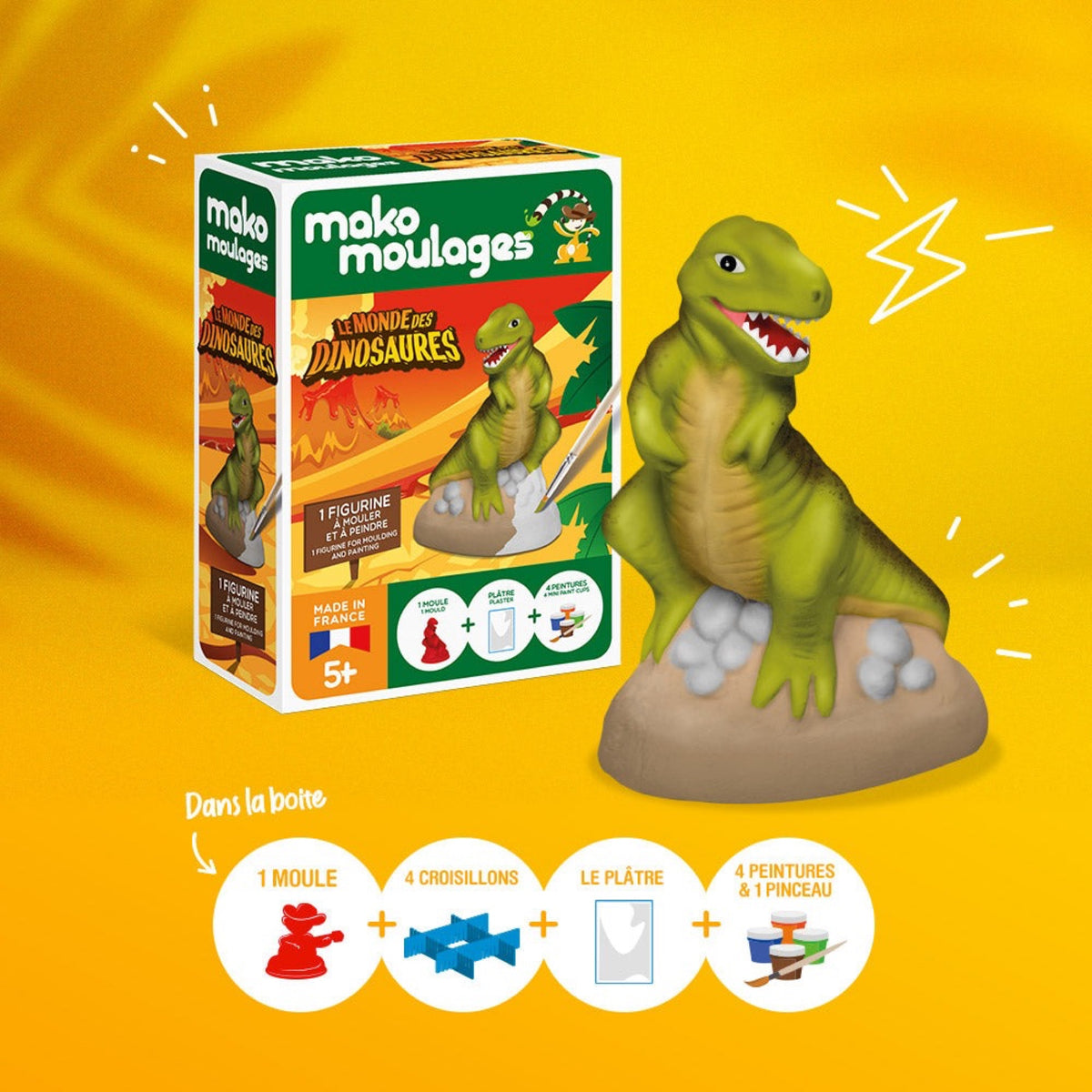 Kit de moulage dinosaure en boîte unitaire — mako moulages — Tyrannosaure — autre vue 2 | Appart 17 Bruxelles