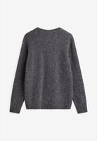 ROLAND Pull col rond en maille chinée alpaga et coton — Minimum — Silver Mink — packshot, vue de dos 4 | Appart 17 Bruxelles