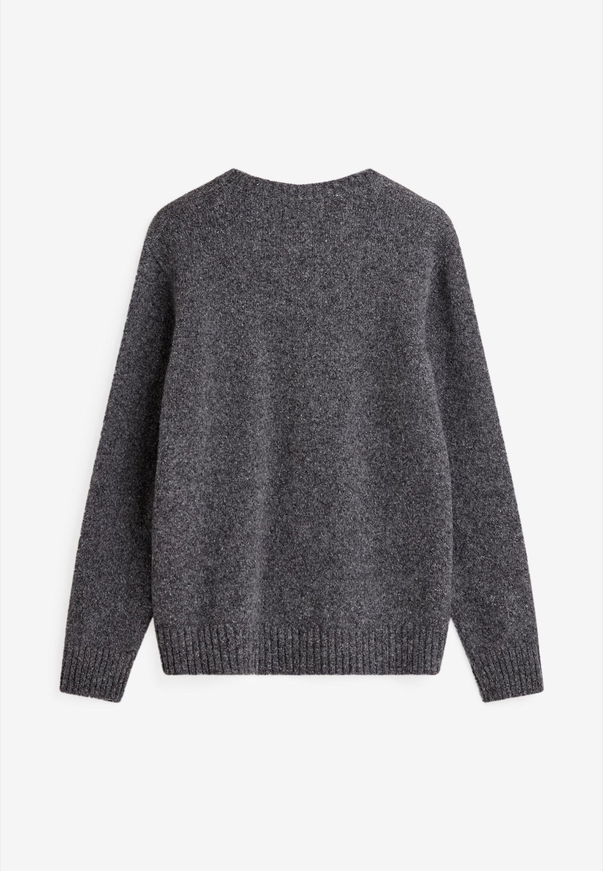 ROLAND Pull col rond en maille chinée alpaga et coton — Minimum — Silver Mink — packshot, vue de dos 4 | Appart 17 Bruxelles