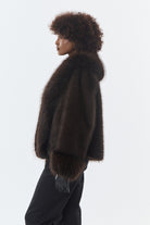 KIM Veste en fausse fourrure — Gris Anthracite — vue 5