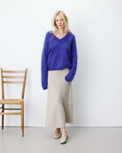 Adorable Pull col V en mohair — Cobalt — vue 3