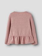 NMFNOMO Gilet en laine mérinos à basque fille — Lil' Atelier — Fawn — autre vue 2 | Appart 17 Bruxelles