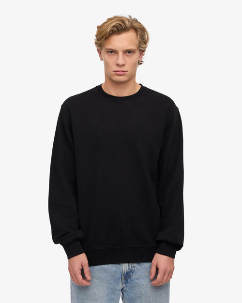 Colorful Standard Classic Organic Crew Sweat col rond coton bio — Deep Black