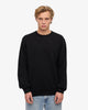 Colorful Standard Classic Organic Crew Sweat col rond coton bio — Colorful Standard — Deep Black — porté, vue de face | Appart 17 Bruxelles