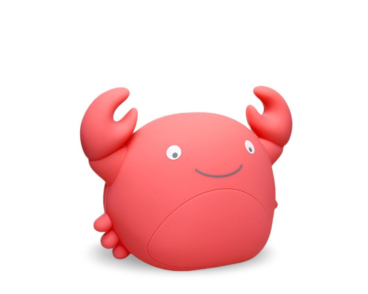 Veilleuse en silicone rechargeable — AP Junior — Théo crabe corail — packshot | Appart 17 Bruxelles