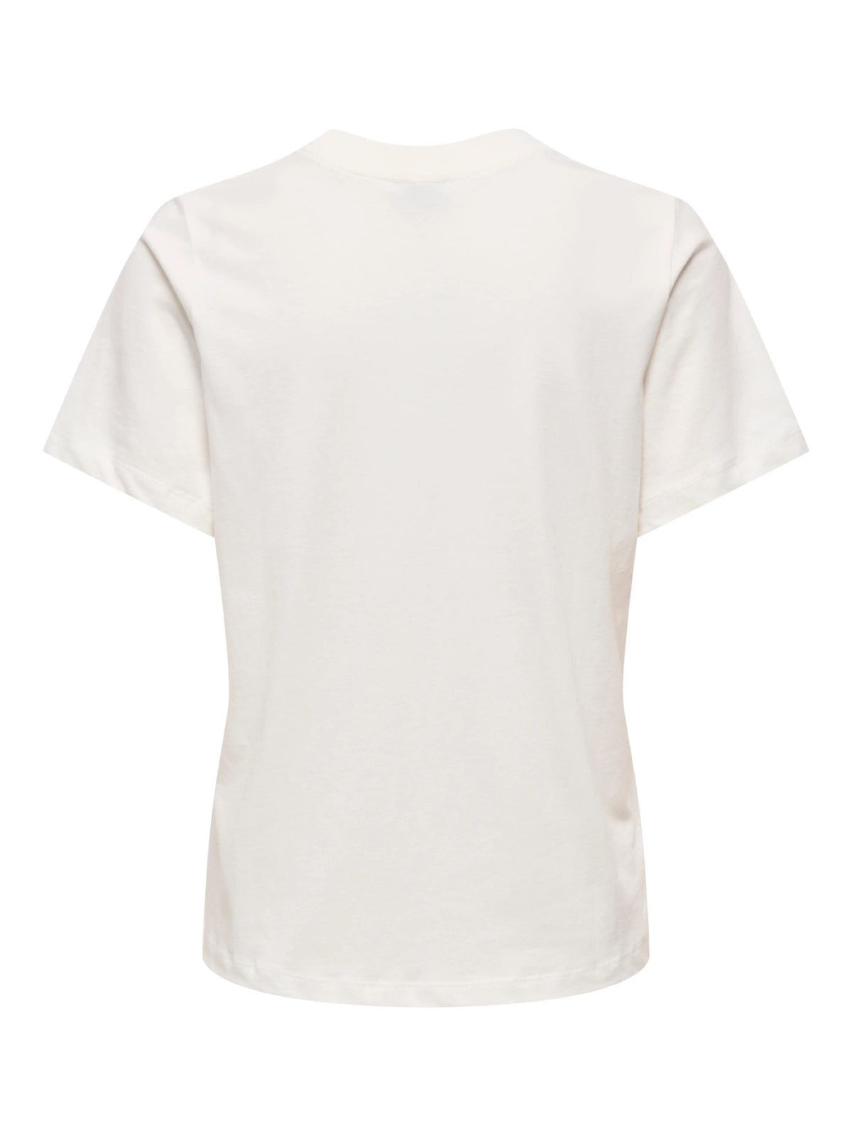 JDYPISA T-shirt col rond en coton bio à imprimé — JDY — Cloud Dancer / Lemon — packshot dos | Appart 17 Bruxelles