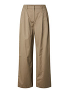 PCPAM Pantalon large taille haute en coton — Pieces — Greige — packshot | Appart 17 Bruxelles