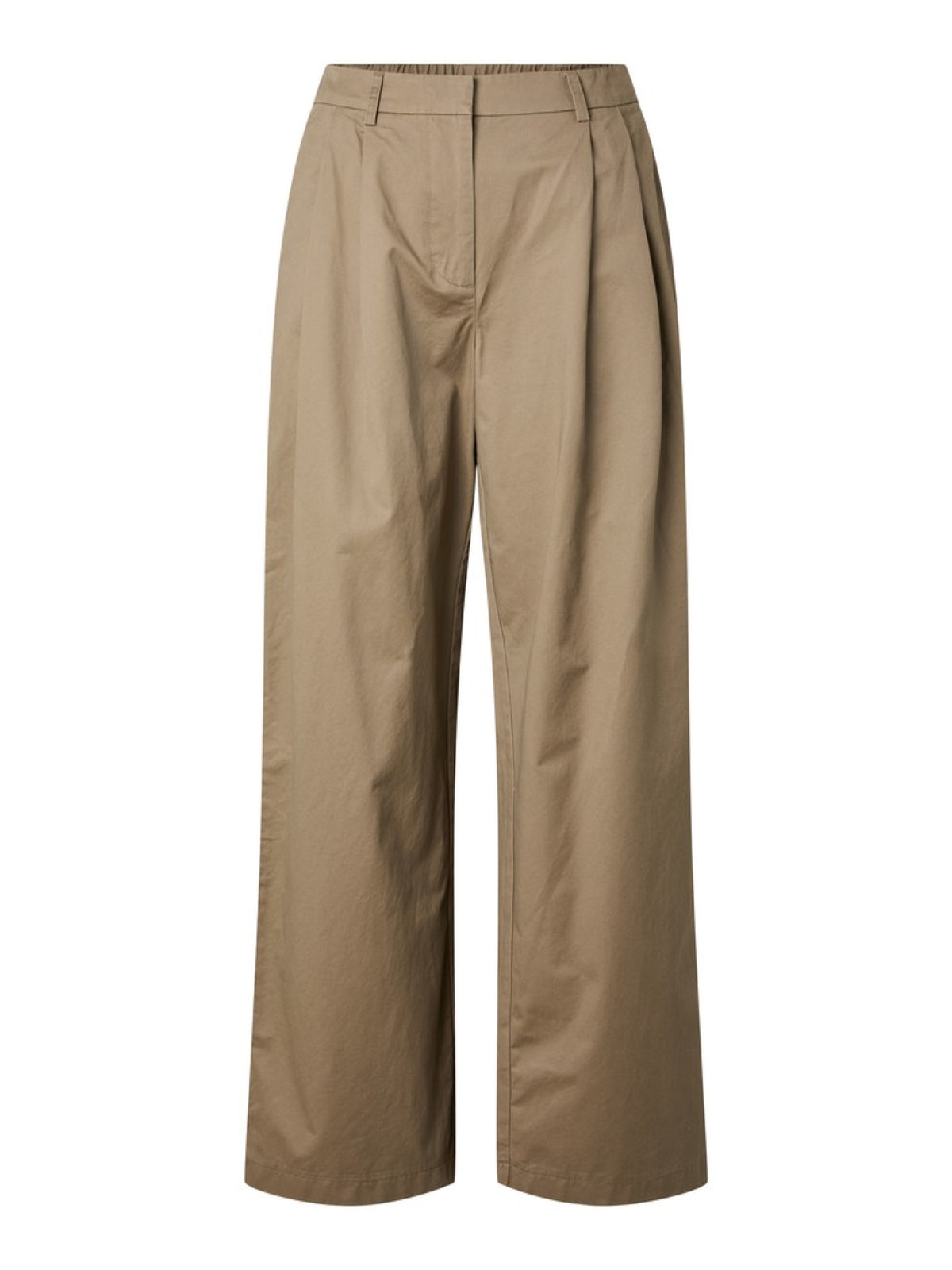 PCPAM Pantalon large taille haute en coton — Pieces — Greige — packshot | Appart 17 Bruxelles