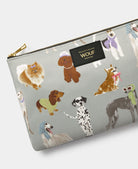 Grande pochette XL zippée en polyester recyclé — Wouf — Puppy — détail 2 | Appart 17 Bruxelles