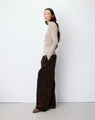 Aralee Top rayé drapé — Sable — vue 6