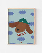 Affiche illustrée chien 30 × 40 cm — Ma Petite Vie — Chill dog — packshot | Appart 17 Bruxelles