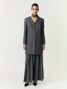 YASINVA Robe courte à foulard — Gris chiné — vue 4