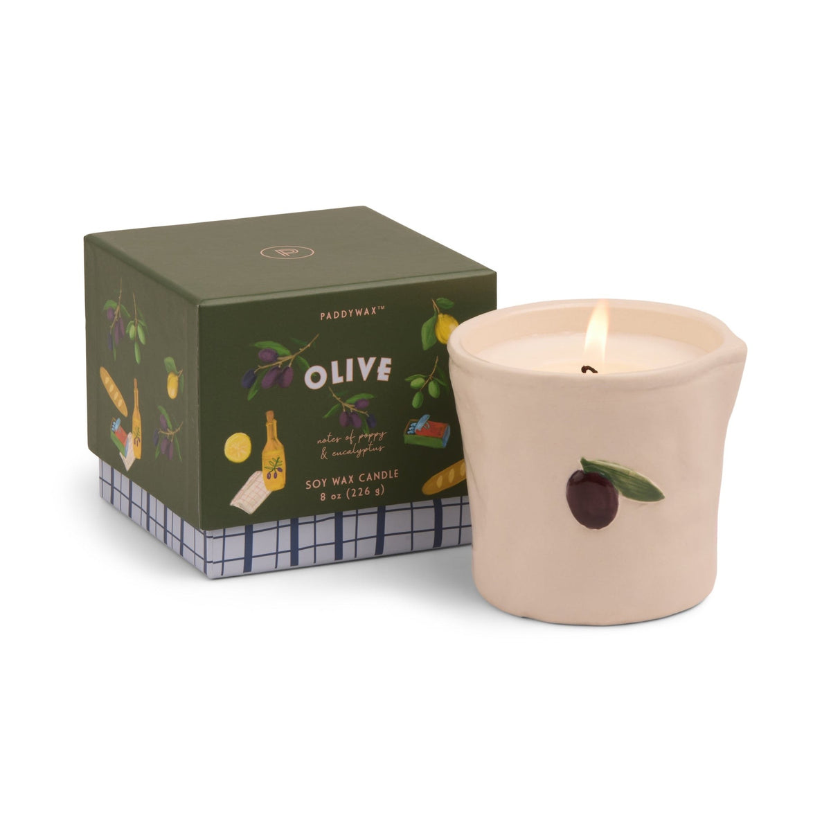 Paddywax Bistro Olive Bougie parfumée en céramique 226 g — Paddywax — Fig & Olive — packshot | Appart 17 Bruxelles