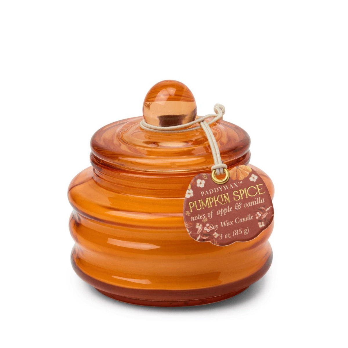 Paddywax Beam Bougie parfumée en verre orange ambré 85 g — Paddywax — Pumpkin Spice — packshot 3 | Appart 17 Bruxelles
