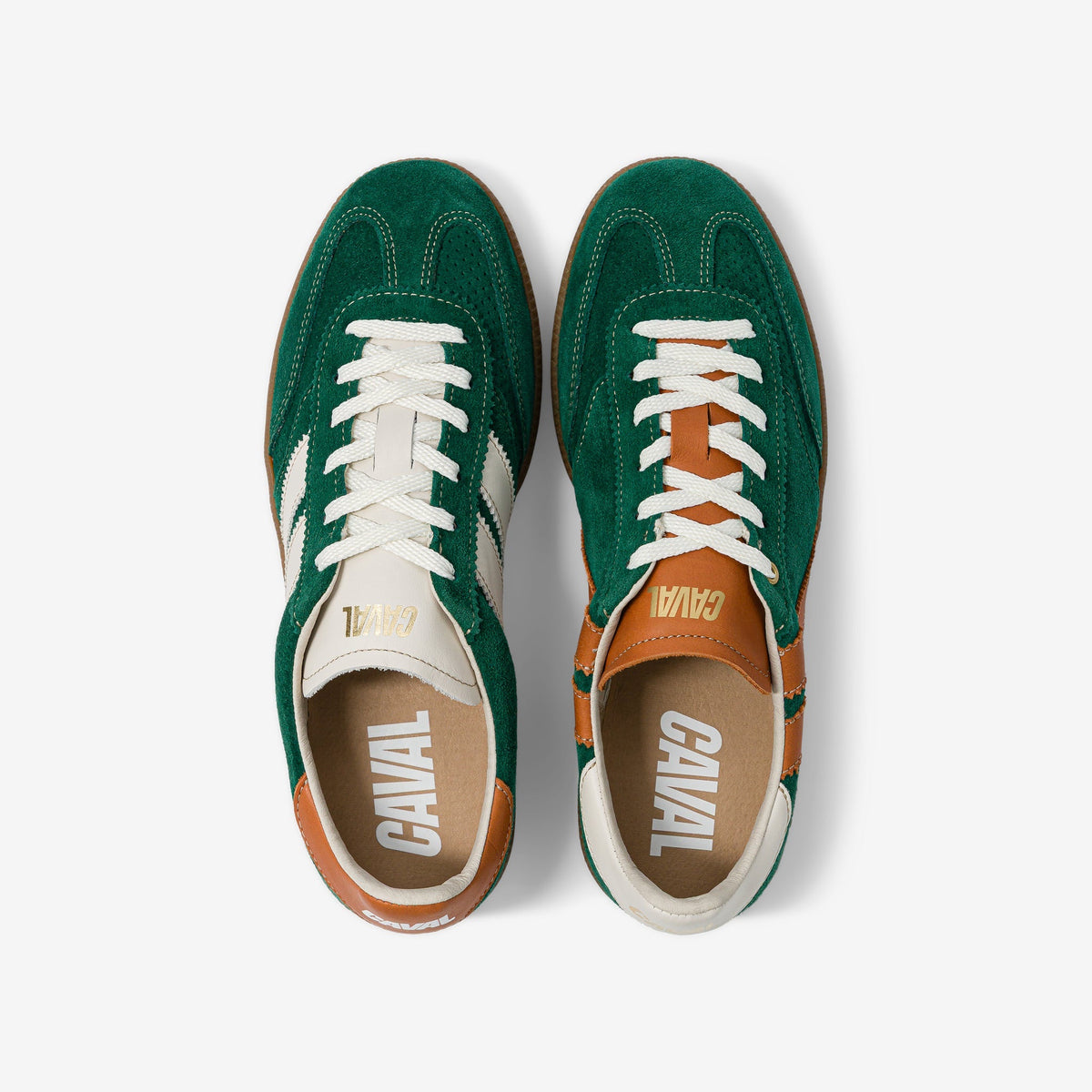 CAVAL Pulse Urban Ride Baskets asymétriques en cuir velours vert — CAVAL — Urban Ride — vue de dessus 5 | Appart 17 Bruxelles