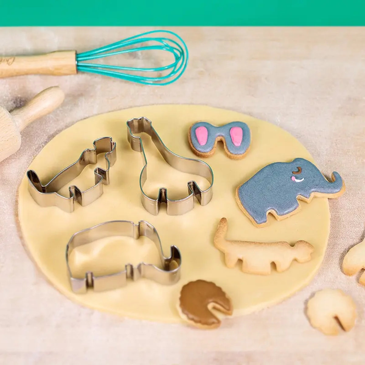 Emporte-pièces biscuits 3D à assembler — Chefclub Kids — Safari 3D — autre vue 3 | Appart 17 Bruxelles
