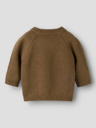 NBNLAGUNA Gilet cache-cœur en maille bébé — Lil' Atelier — Teak — autre vue 3 | Appart 17 Bruxelles