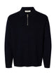 SLMTELLER Polo demi-zip en maille — Sky Captain — Selected