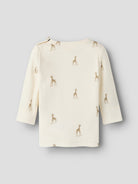 NBNGAVO T-shirt à girafes bébé — Lil' Atelier — Turtledove Giraffe — autre vue 3 | Appart 17 Bruxelles