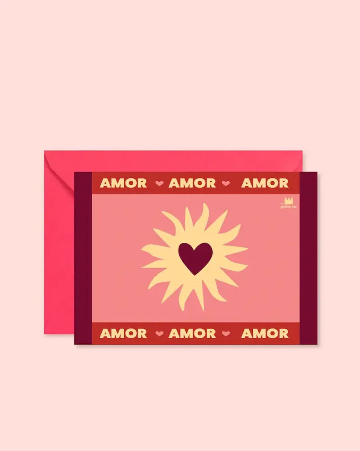Carte d'amour illustrée Amor, Kiss Kiss, Bisous — Ma Petite Vie — Amor amor — packshot | Appart 17 Bruxelles
