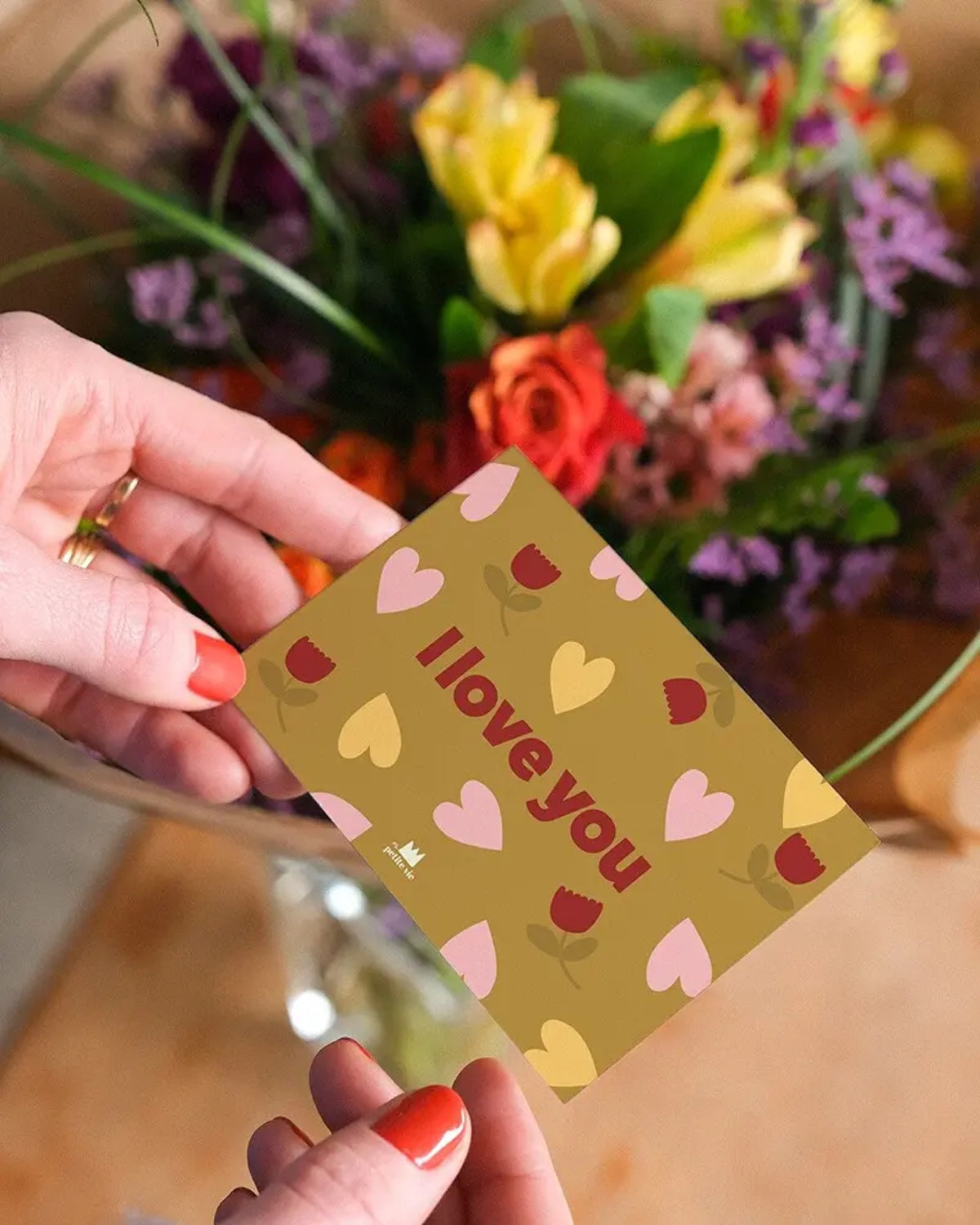 Mini carte avec enveloppe Bisous ou I love you — Ma Petite Vie — I love you — autre vue 2 | Appart 17 Bruxelles
