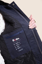 Flotte CARNOT Veste imperméable à brandebourgs — Flotte — Indigo — détail de la doublure 6 | Appart 17 Bruxelles