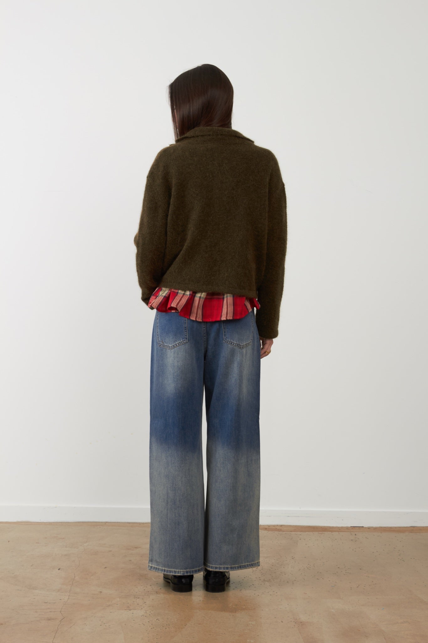 ZULEIKA Pull en maille mohair — Kaki — vue 4