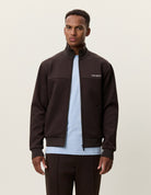 Track Jacket Veste zippée de survêtement — Les Deux — Delicioso Brown — porté, de face | Appart 17 Bruxelles