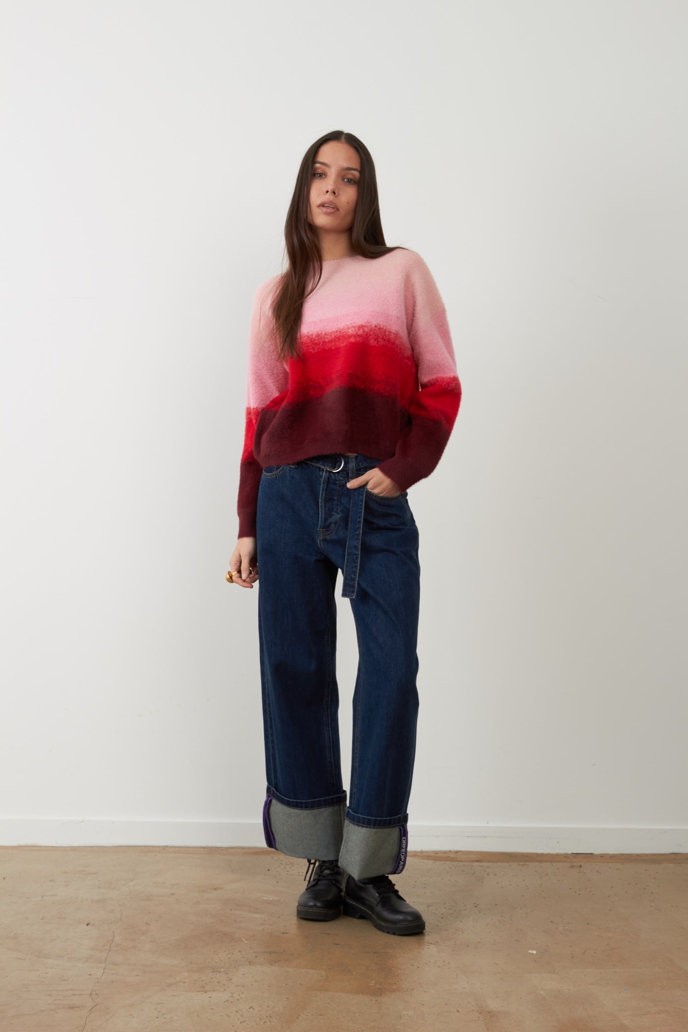 JOSEPHA Pull en maille nylon — Bordeaux
