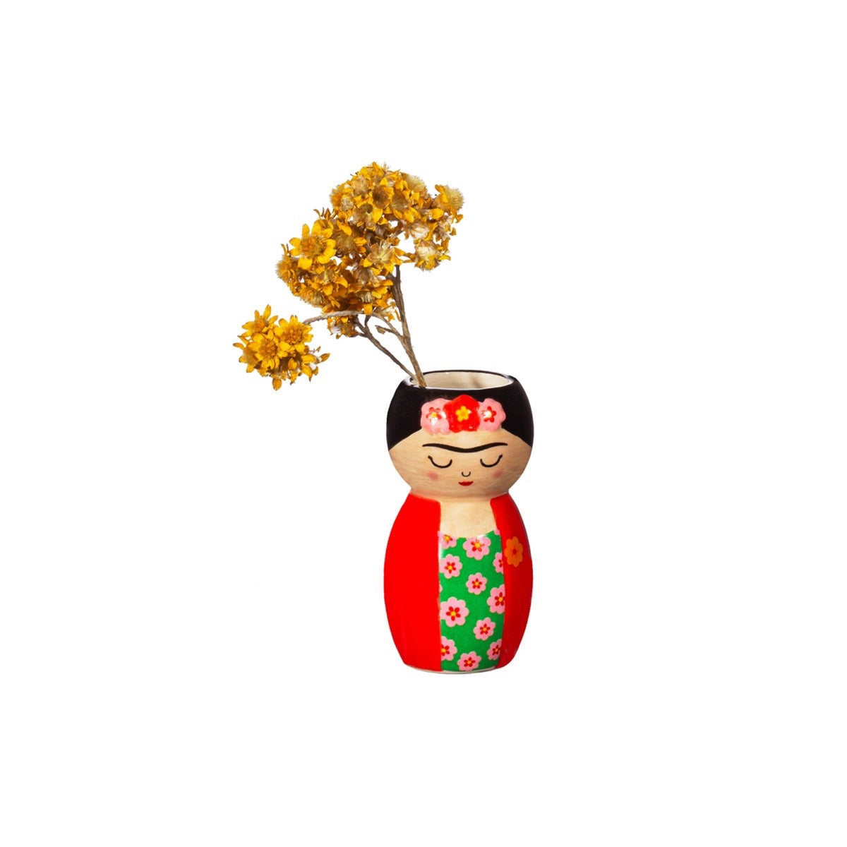 Mini vase soliflore Frida Kahlo — Sass & Belle Europe — Multicolore — avec fleurs 2 | Appart 17 Bruxelles