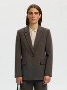 Selected SLWRITA Blazer classique en maille chinée — Delicioso Melange — vue 2