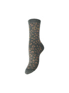PCSEBBY Chaussettes pailletées léopard à slogan — Pieces — Kalamata FETARDE — packshot | Appart 17 Bruxelles