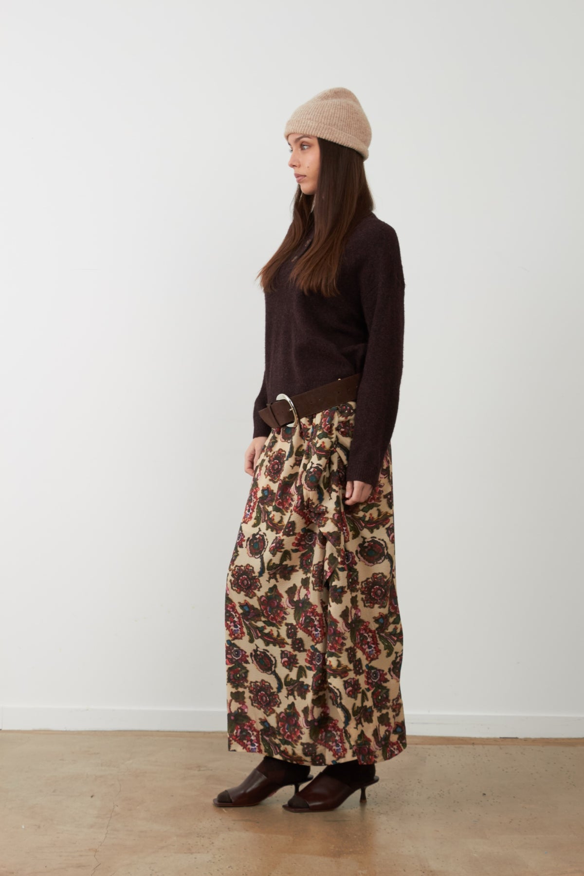 NATHANIELLE Pull en maille laine mélangée — Burgundy — vue 5