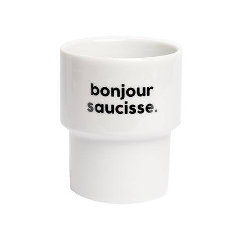 Gobelet « Bonjour saucisse » — Félicie Aussi — Bonjour saucisse — photo produit | Appart 17 Bruxelles