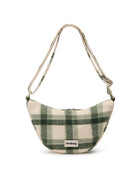 Hindbag Andrea Sac demi-lune d'hiver, velours, tartan ou effet laine — Hindbag — Tartan vert — packshot 3 | Appart 17 Bruxelles