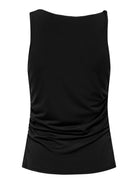 JDYMISTY Top sans manches drapé à encolure asymétrique — JDY — Black — packshot 7 | Appart 17 Bruxelles