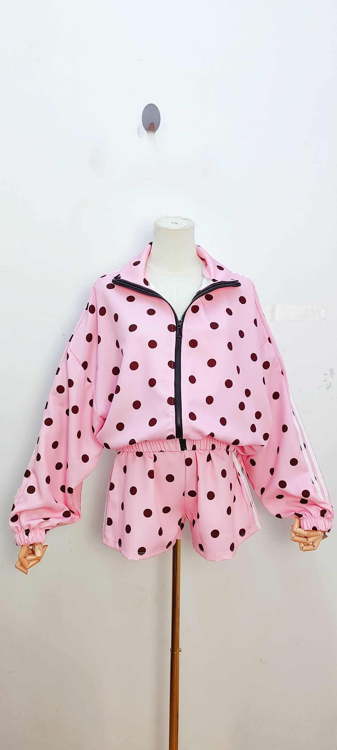 Ensemble veste et short à pois — Rose — vue 4 | Appart 17
