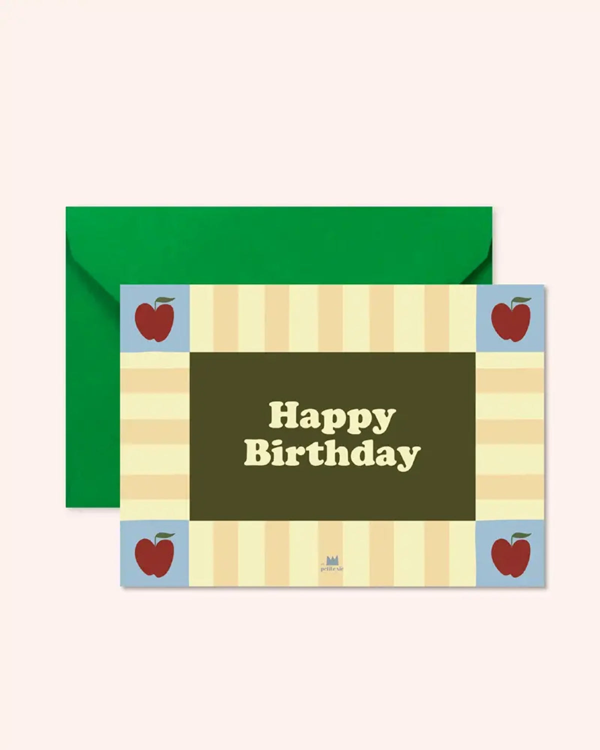 Carte d'anniversaire Happy Birthday illustrée — Ma Petite Vie — Pommes — packshot | Appart 17 Bruxelles