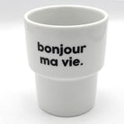 Gobelet « Bonjour ma vie » — Félicie Aussi — Bonjour ma vie — photo produit | Appart 17 Bruxelles