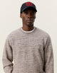 Mouline Sweatshirt en coton mouliné — Les Deux — Dark Sand — porté, de face | Appart 17 Bruxelles