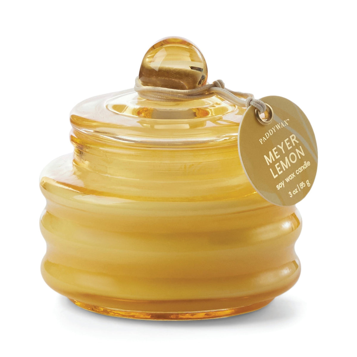 Paddywax Beam Bougie parfumée en verre jaune 85 g — Paddywax — Meyer Lemon — packshot | Appart 17 Bruxelles