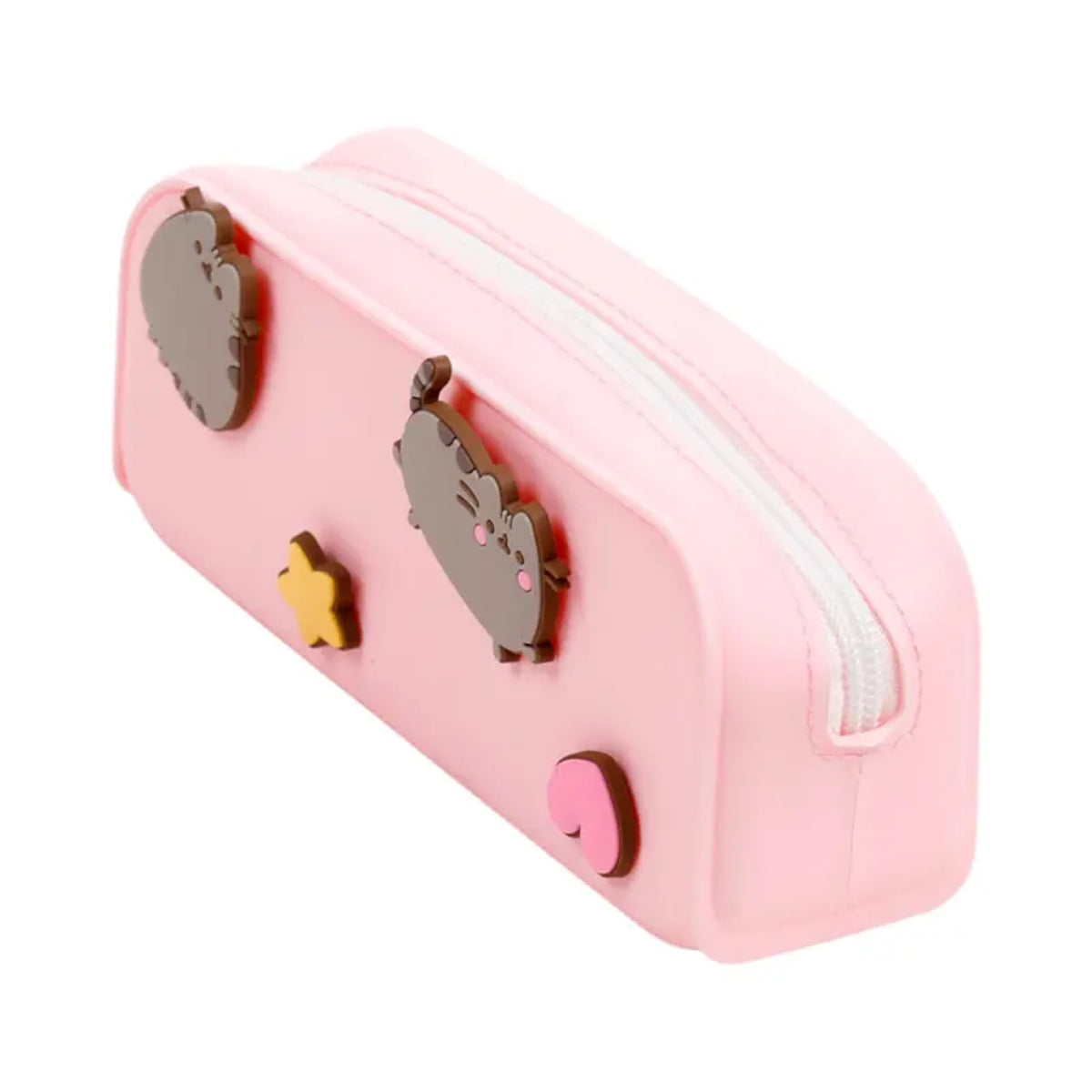 Trousse en silicone Pusheen à breloques — Puckator — Étoiles et cœurs — autre vue 5 | Appart 17 Bruxelles