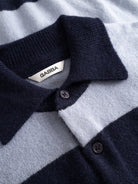 GABworren Polo rayé en laine — Navy Stripe — vue 3