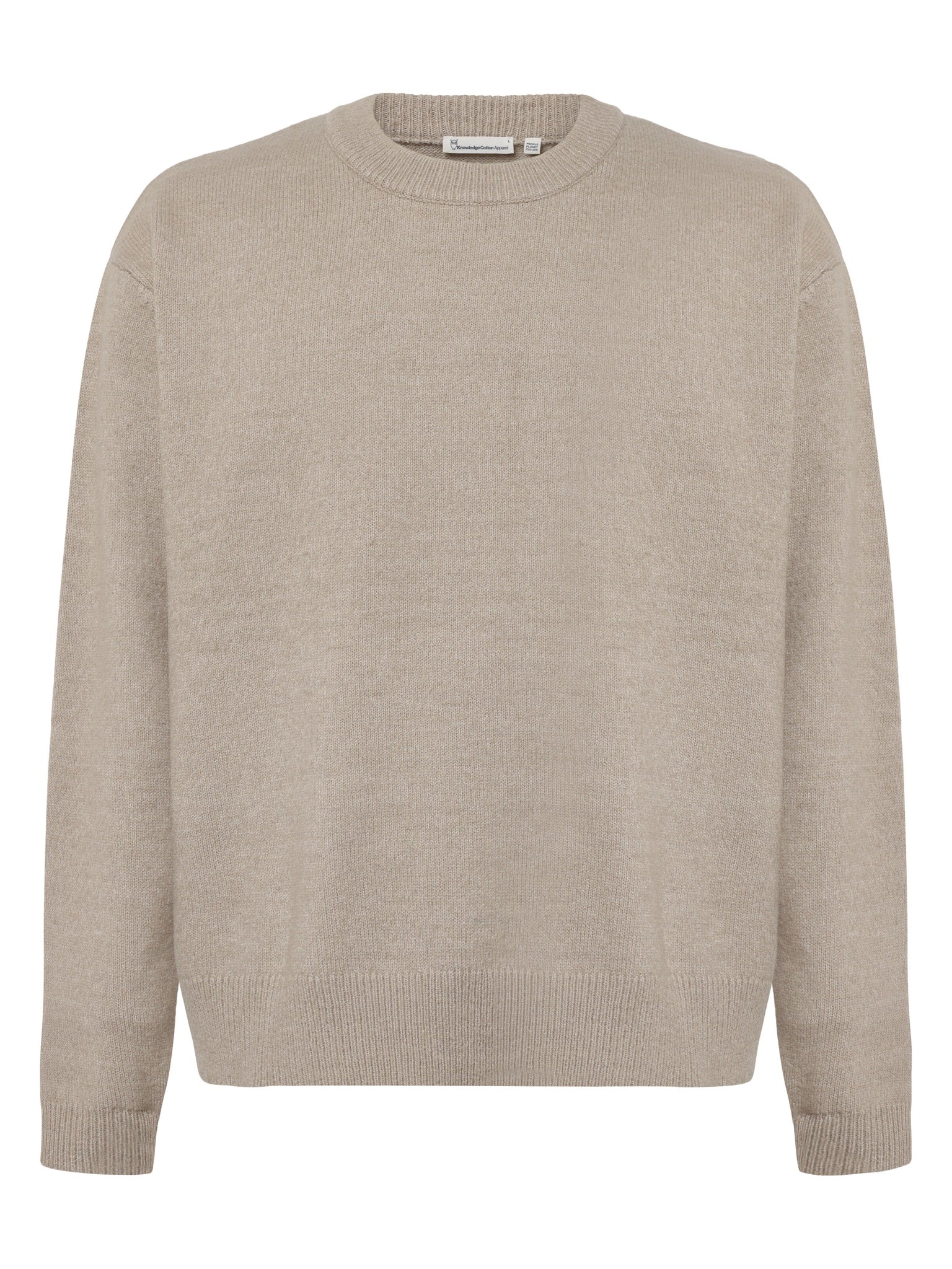Pull Soufflé col rond en coton bio — Gris clair chiné