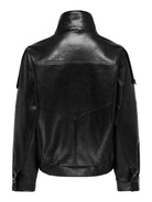 JDYRAYE Bomber oversize effet cuir — Noir — vue 2