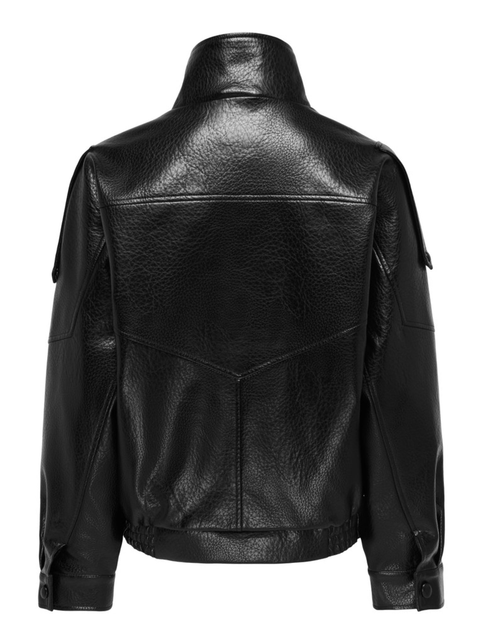 JDYRAYE Bomber oversize effet cuir — Noir — vue 2
