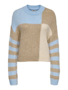 JDYKILIAN Pull color block à manches rayées — JDY — Cashmere Blue — packshot de face 6 | Appart 17 Bruxelles