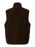 PCKATTY Gilet sans manches en teddy à col montant — Pieces — Hot Fudge — packshot, vue de dos 5 | Appart 17 Bruxelles