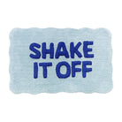 Tapis de bain « Shake It Off » festonné — Bleu — Bleu clair & bleu foncé, 50x80 cm | Appart 17