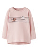 NMFVIX T-shirt manches longues imprimé fille — name it — Lotus Stripe Dogs — vue de face | Appart 17 Bruxelles
